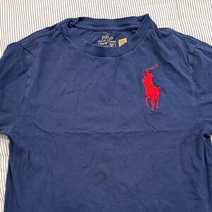 Polo by Ralph Lauren Navy Tee with Red Logo